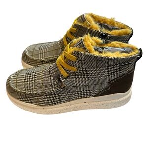 Romika Womens Helsinki 02 Boot Black Yellow Merino Kombi 38 US 7 New Plaid y2k